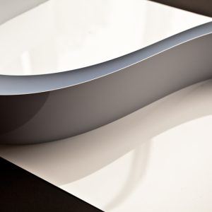 Chocolate Form Strips 1200mm x 75mm x 1mm cut strips white gloss upvc   (UPVC1200x75x1mm) 